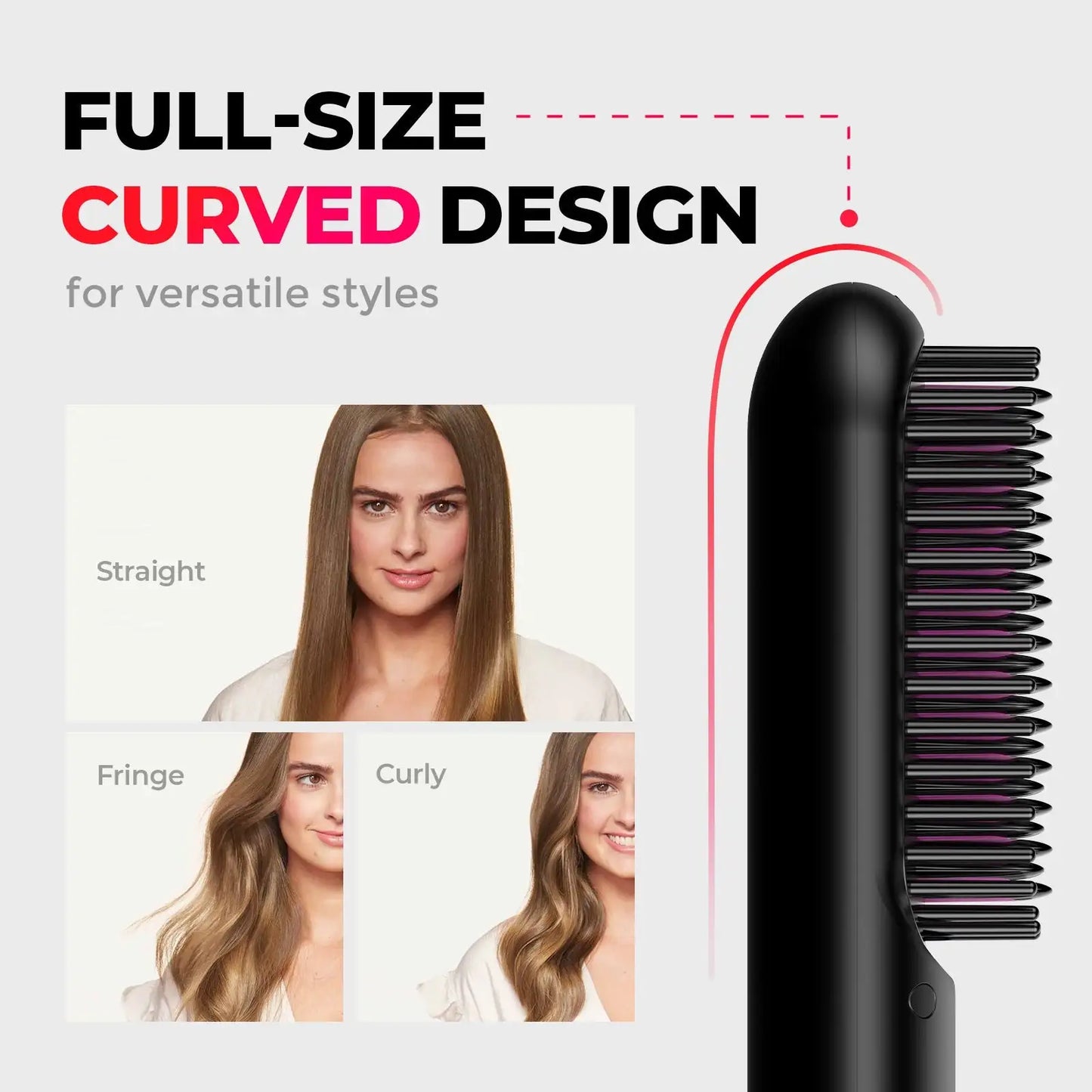 Portable Hair Straightener Brush