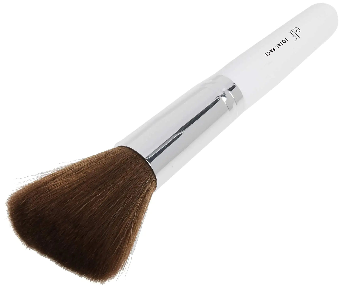 e.l.f. Cosmetics Total Face Makeup Brush for Complete Coverage and a Flawless Finish White - Total Face 1 Count (Pack of 1)